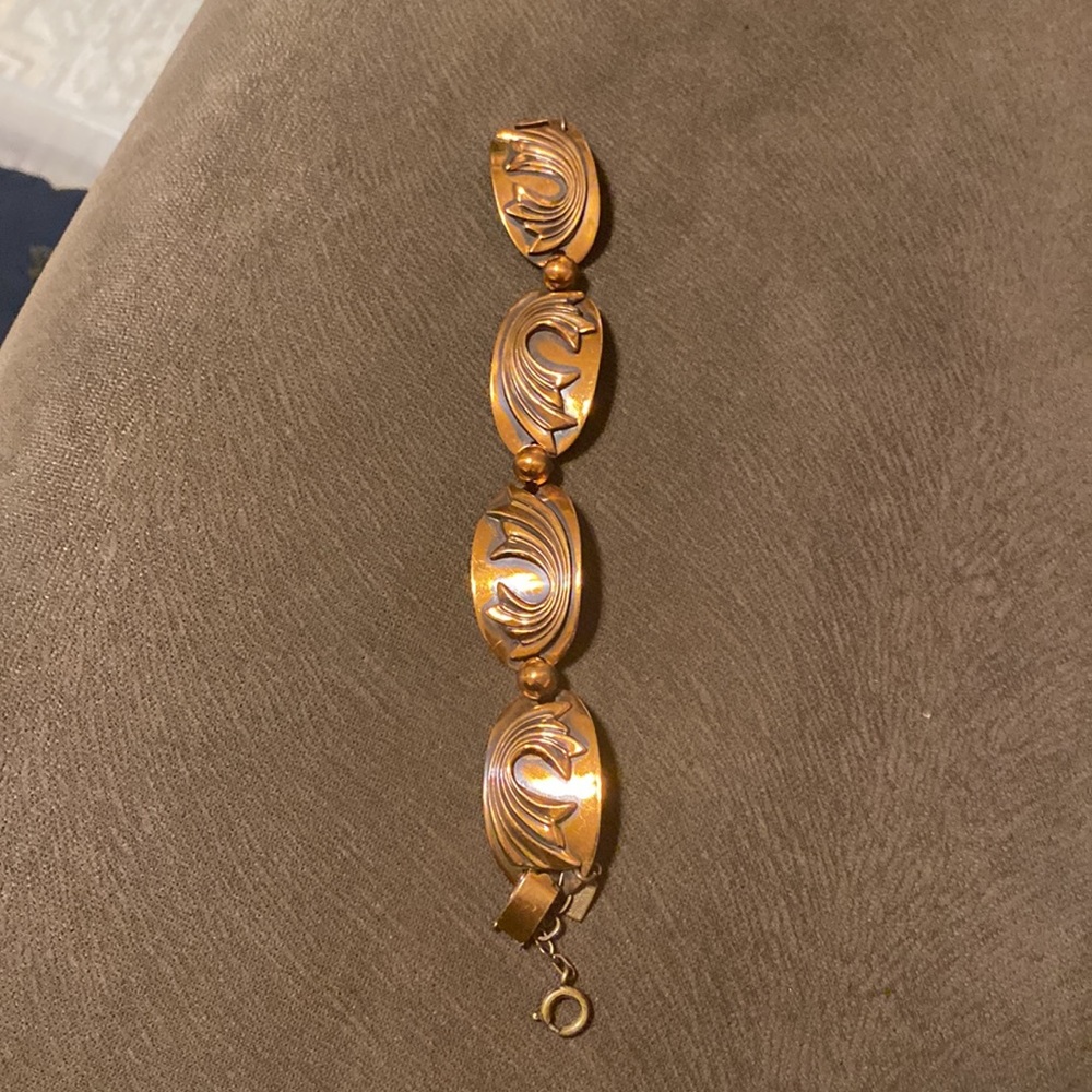 GORGEOUS VINTAGE GENUINE COPPER BRACELET IN EXCELLENT CONDITION WITH  🤩DECOR